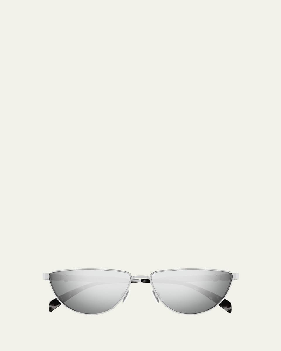 Mirrored Metal Cat-Eye Sunglasses